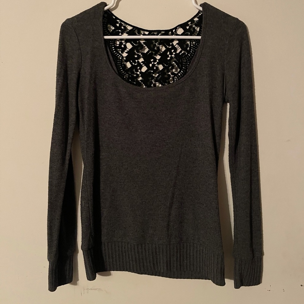 Dark grey and black sweater